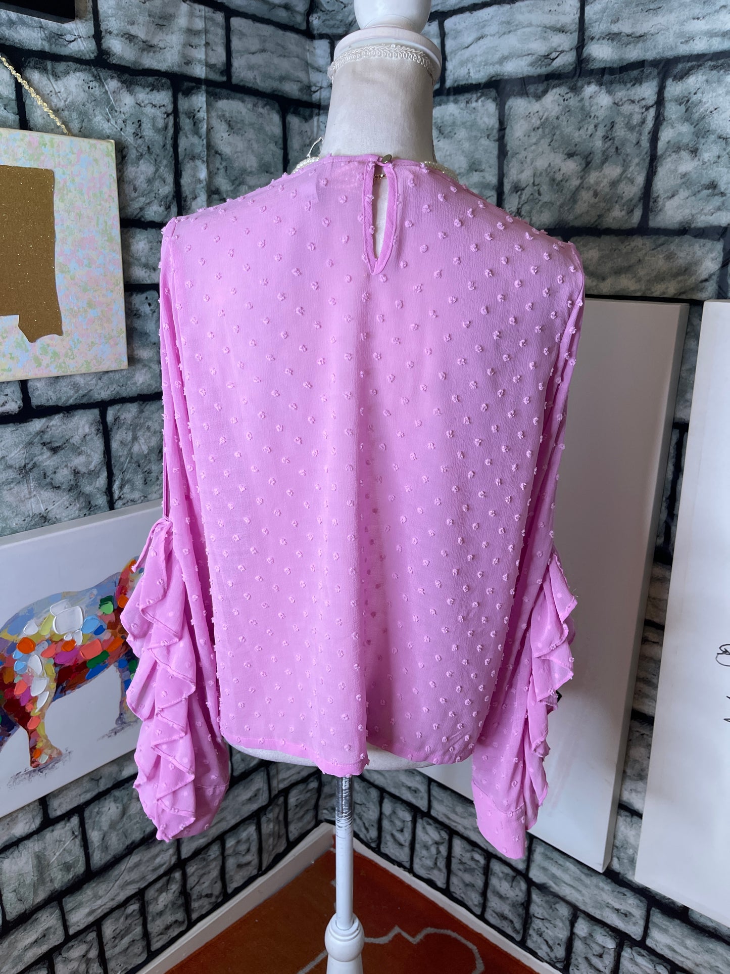 A New Day Pink Blouse Women sz Medium