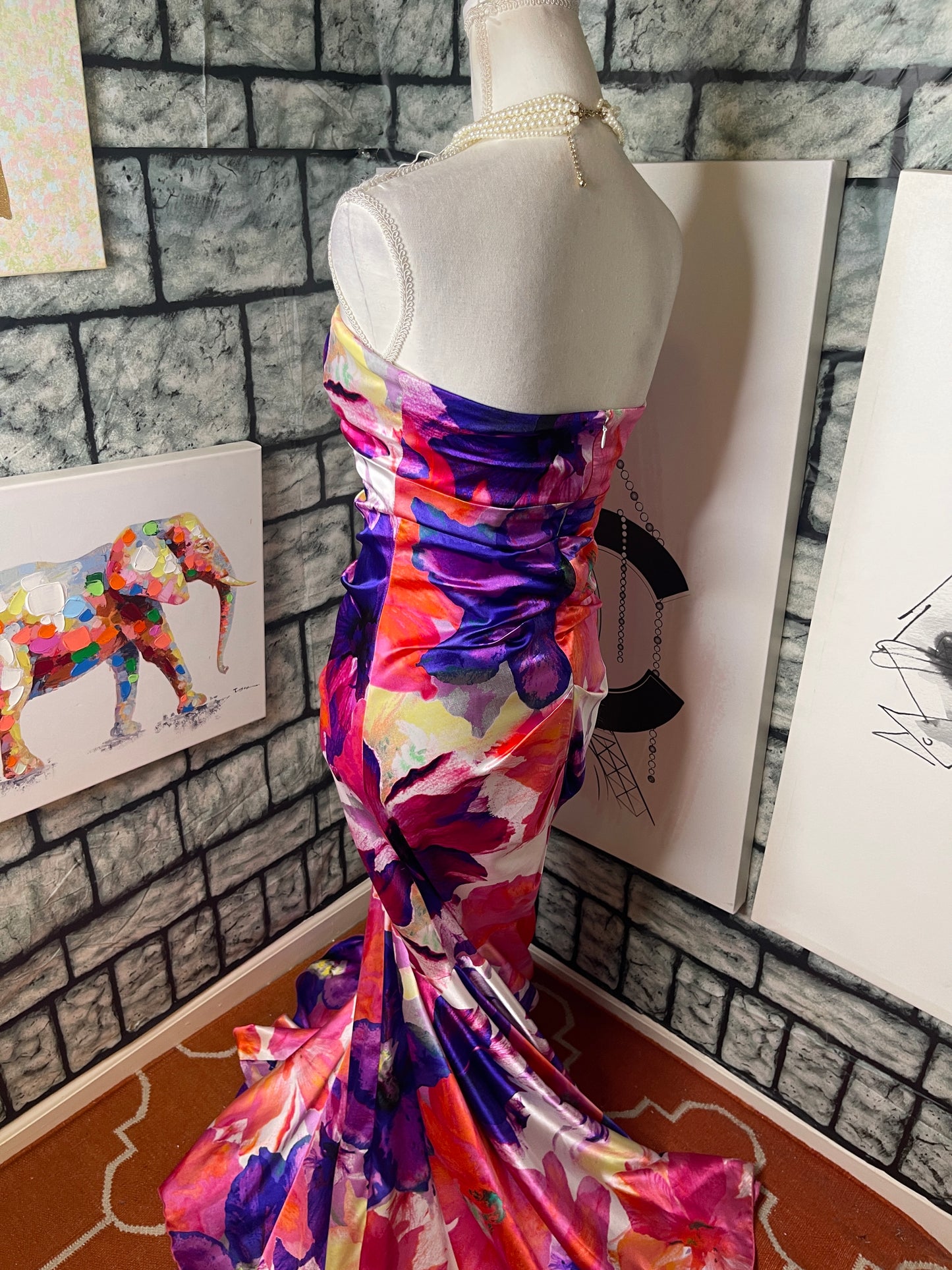 Cache Colorful Dress Women sz 4