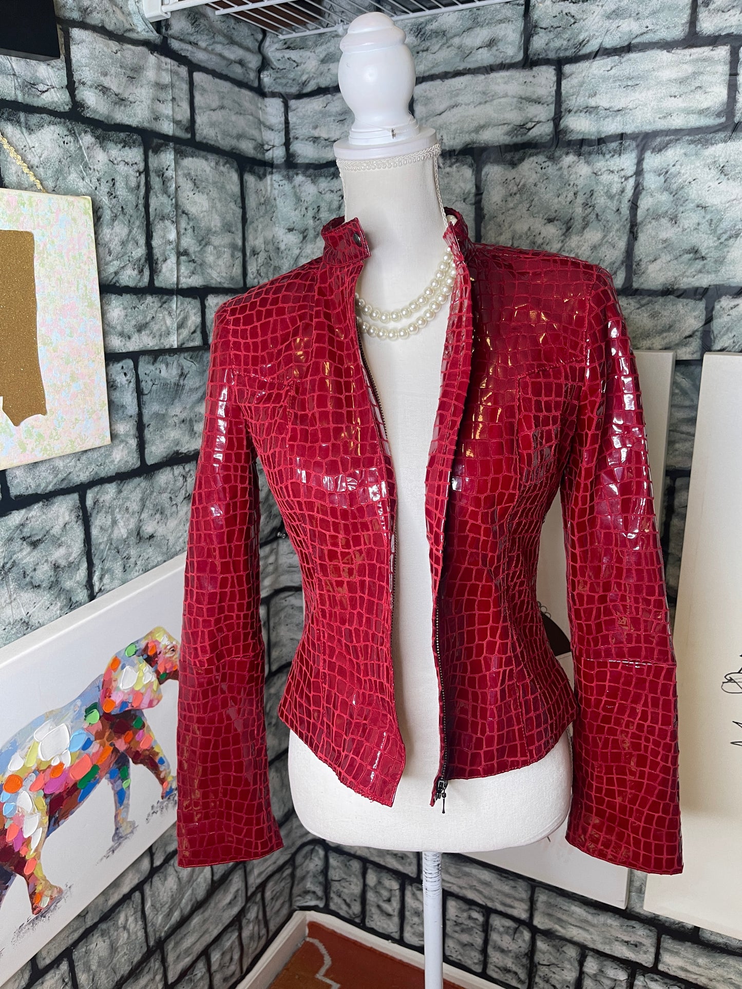 Cache Red Jacket Women sz 2