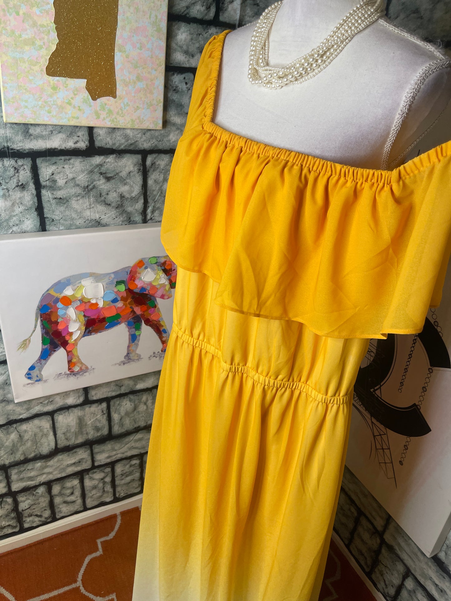 Lane Bryant Yellow Dress Women sz 22/24