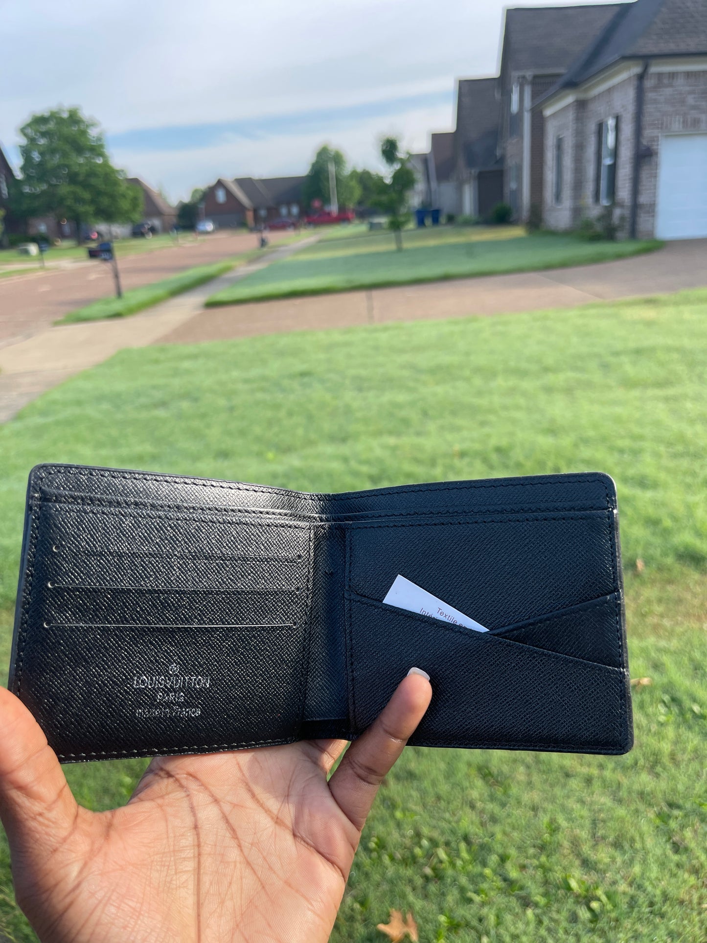 NEW black gray Wallet Men “LV”