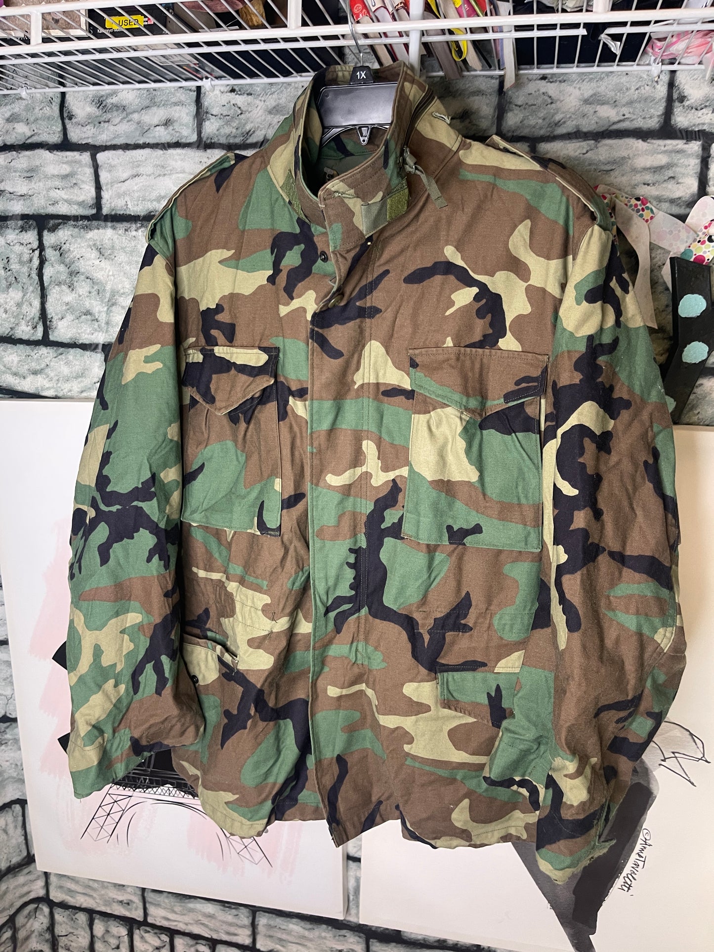 Camo Coat Men Military sz Large