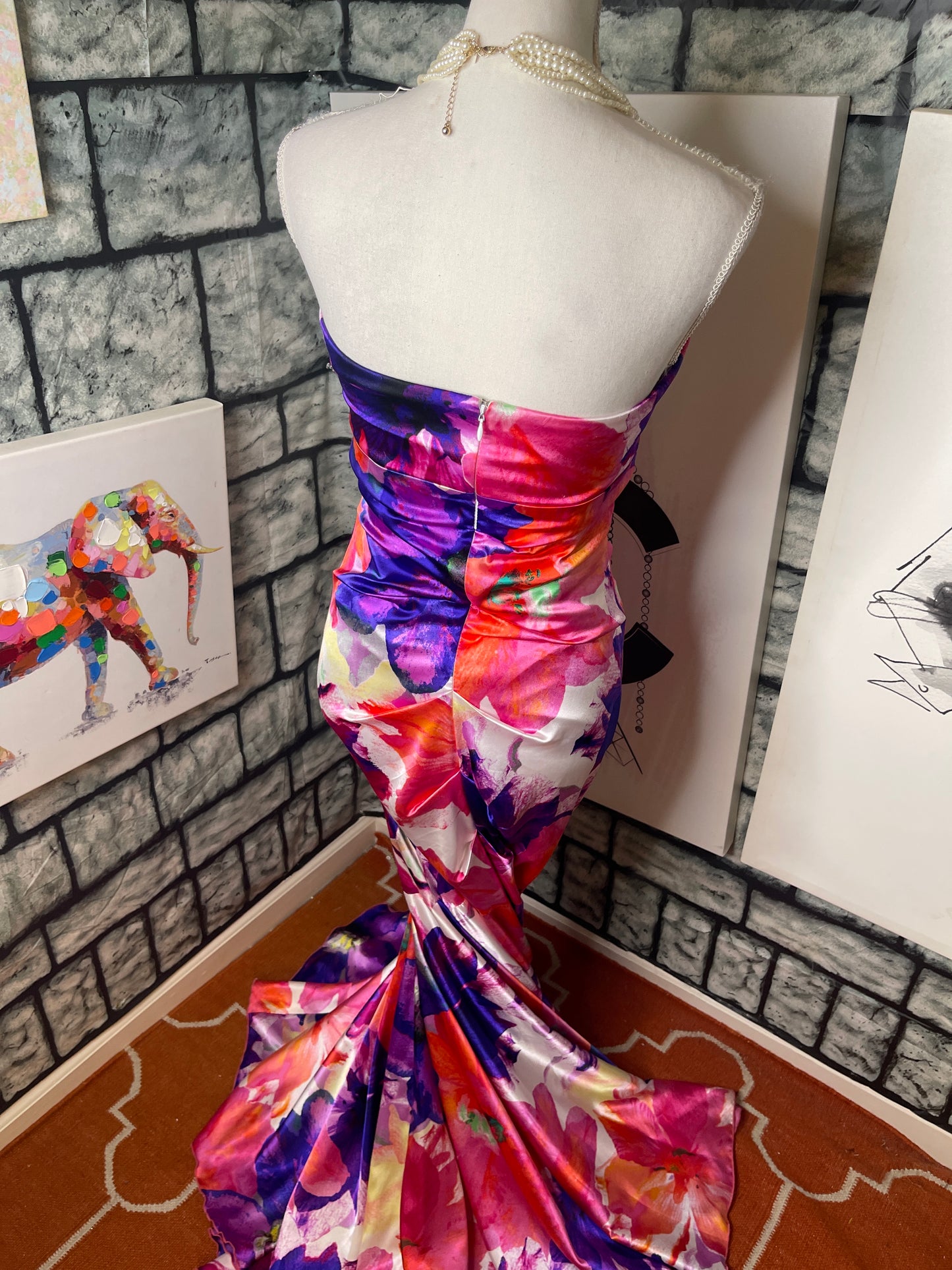 Cache Colorful Dress Women sz 4