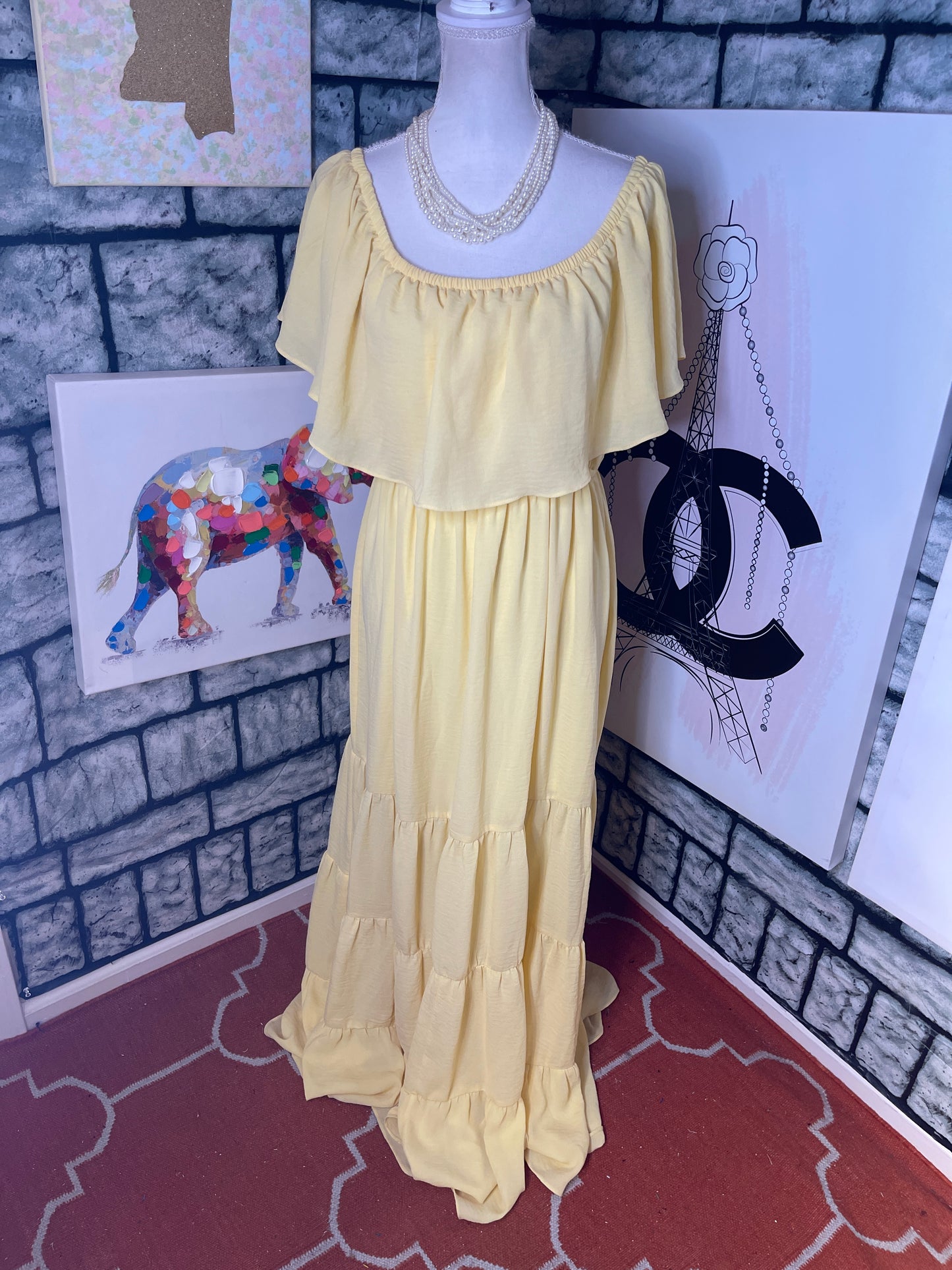 Venus Yellow Dress Women Sz 14