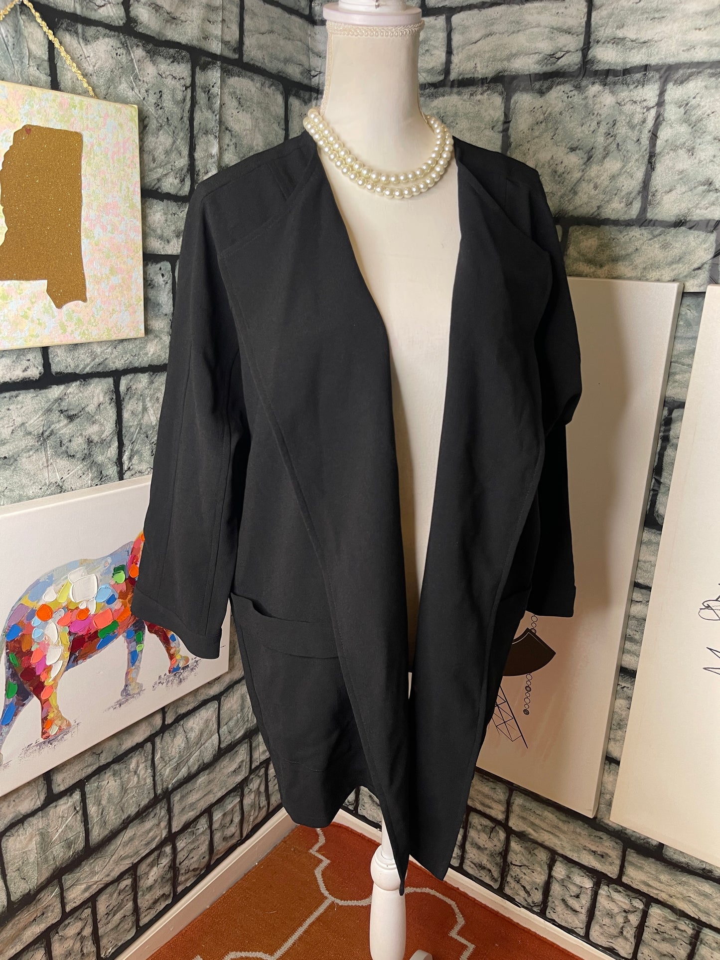 DR2 black blazer cover women sz Medium