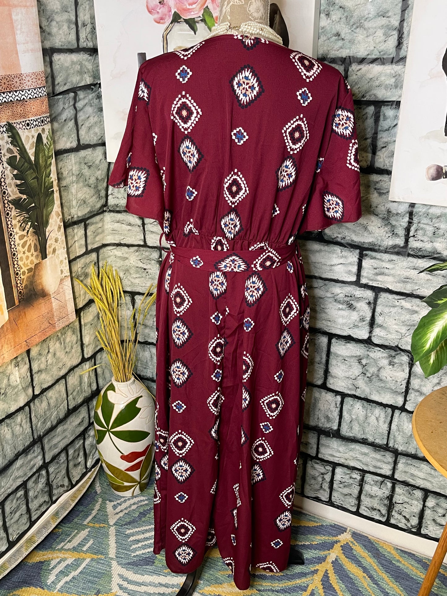 Burgundy Dress Women sz 3XL