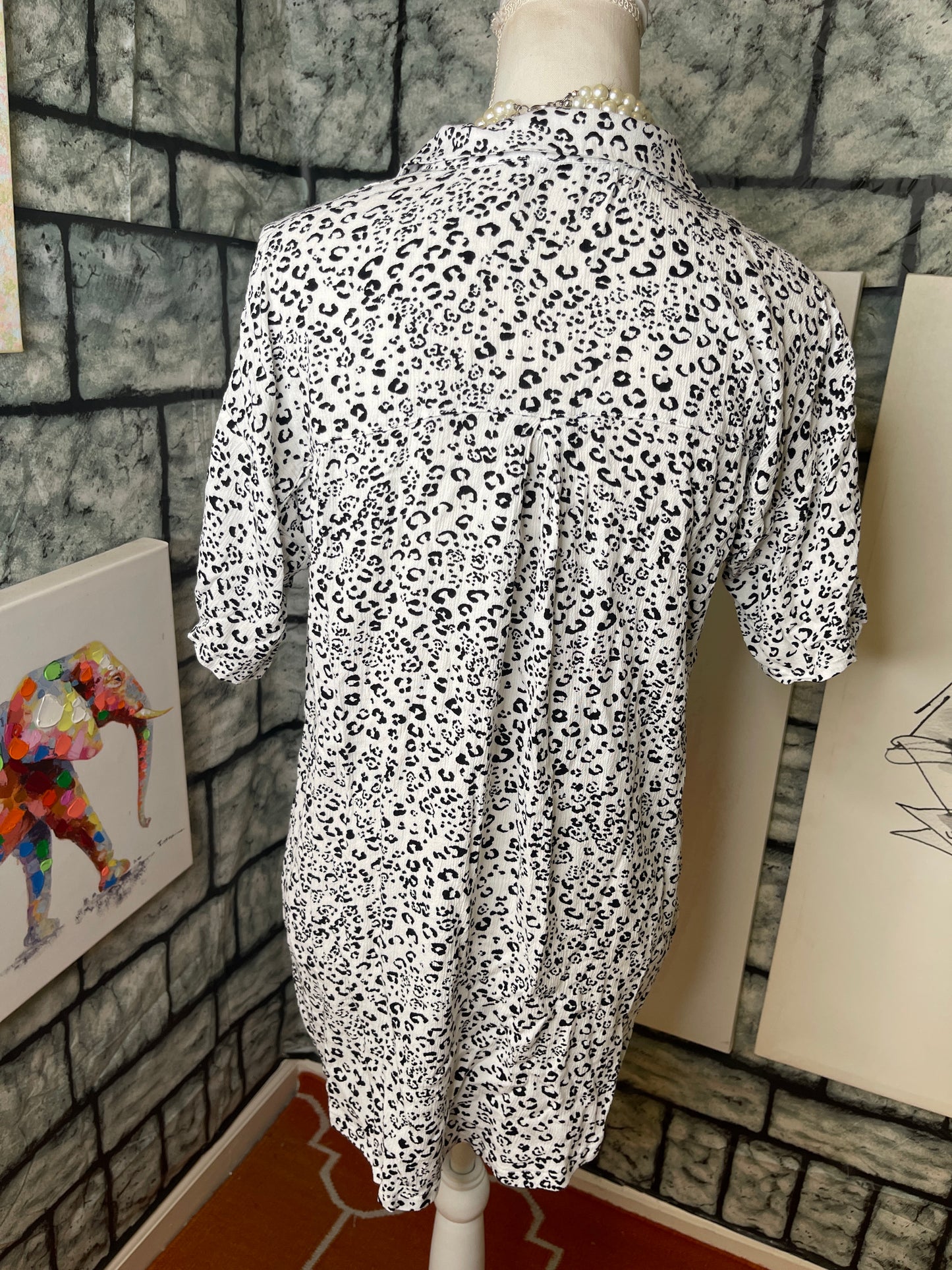 Z Supply Black White Button Blouse Women sz XS