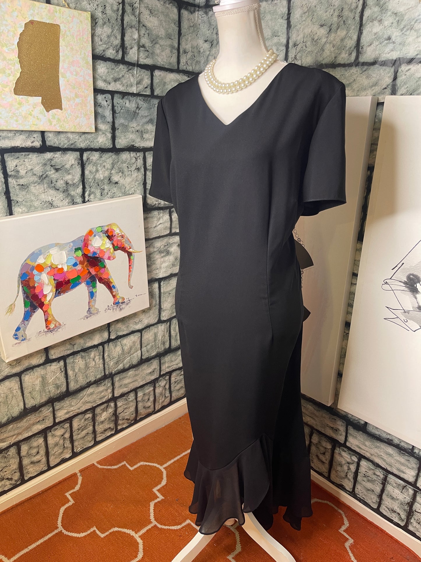 Jessica London Black Dress Women sz 1XL