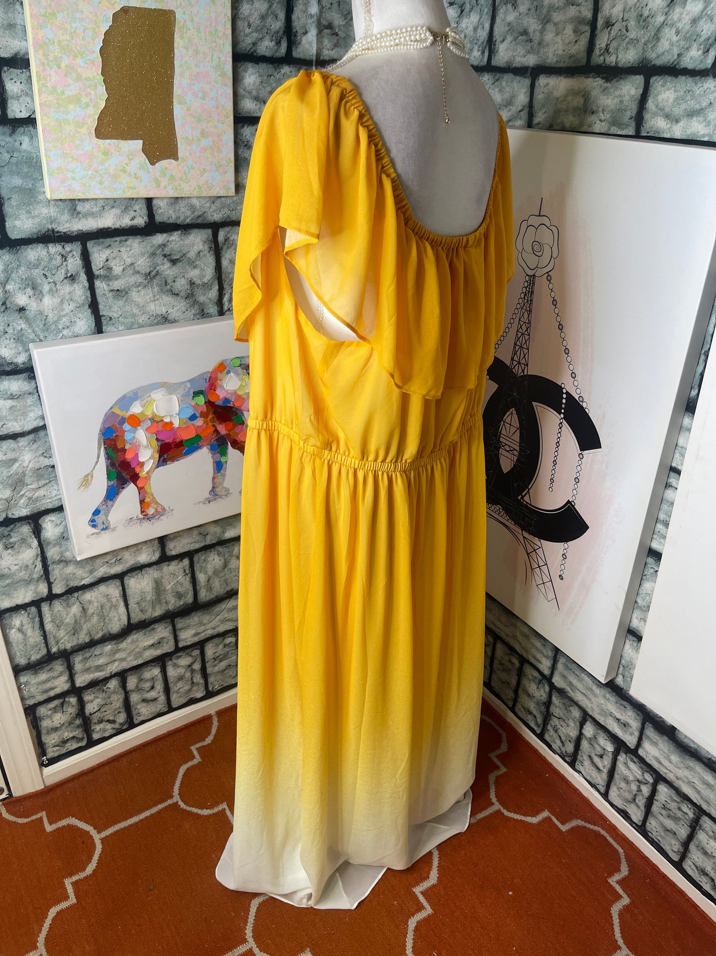 Lane Bryant Yellow Dress Women sz 22/24