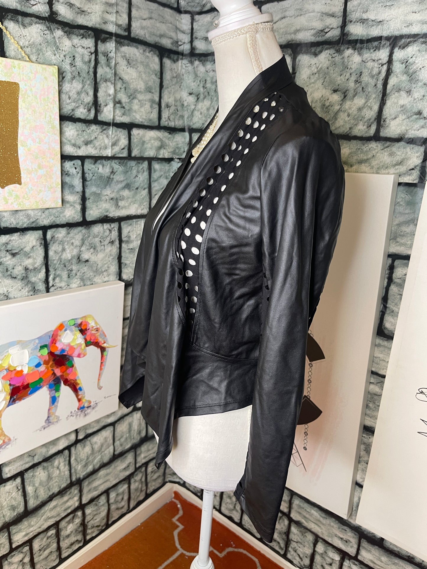 Mila & Milan Black Cover Blouse Women sz Small