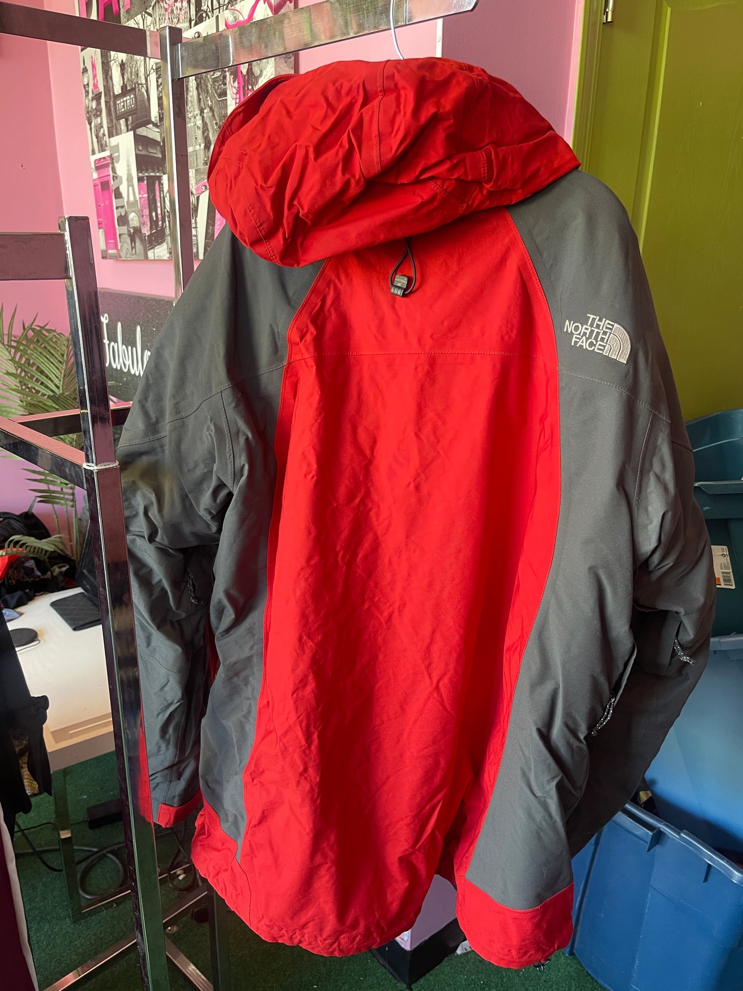 The north face red 2 in 1 jackets Men sz XL
