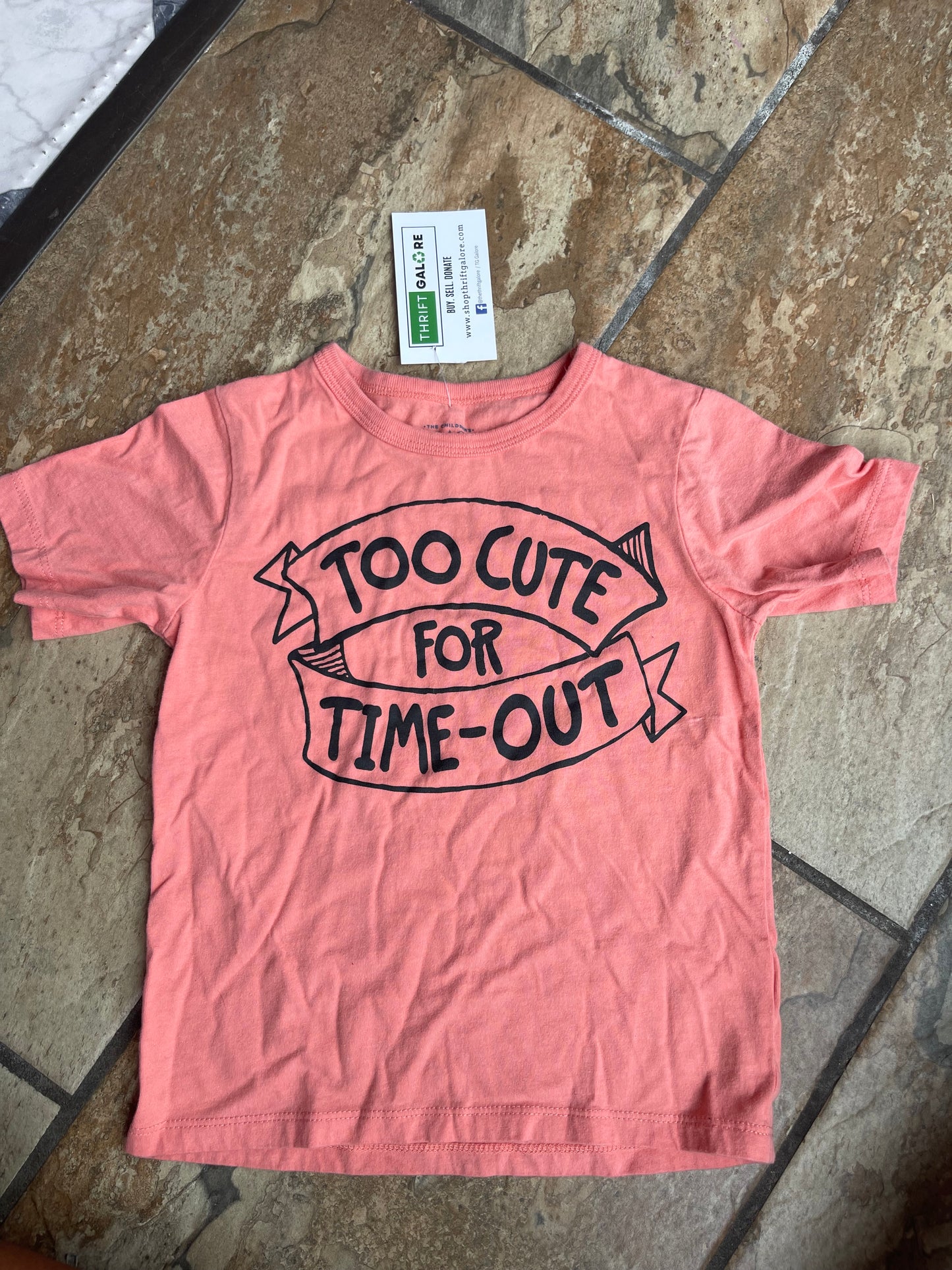 Children's Place "Time out" Orange Shirt Boys sz 4T