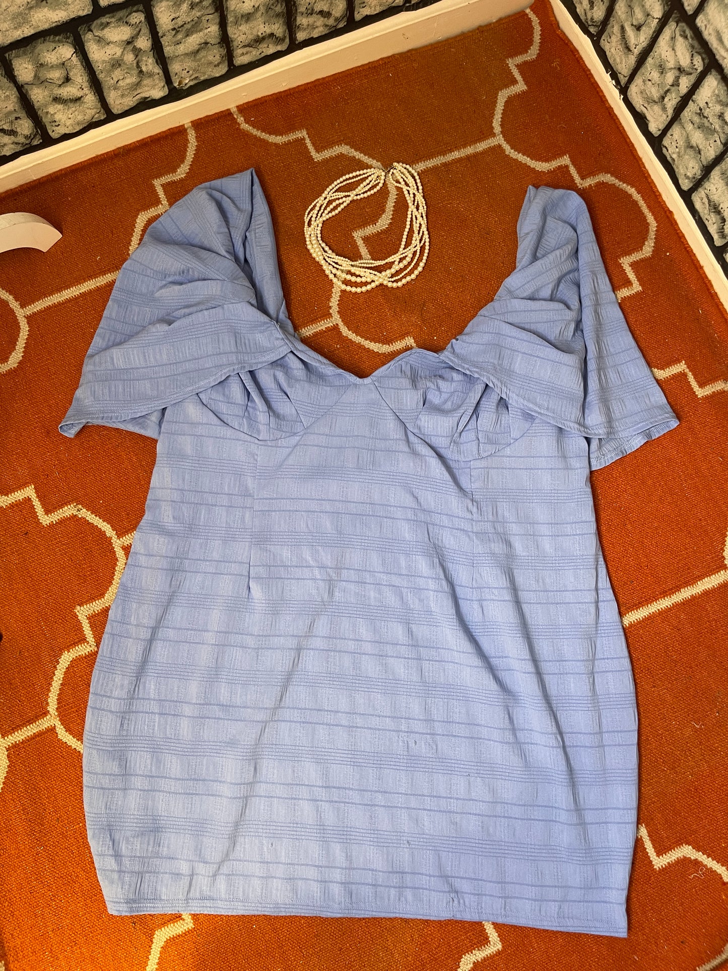 Pretty Little Thing Blue Dress Women sz 22
