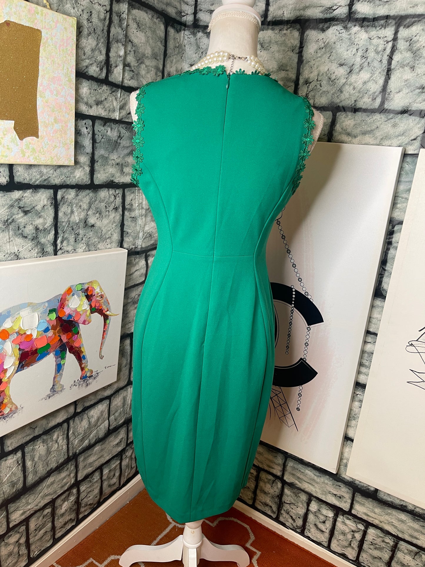Calvin Klein Green Dress Women sz 4