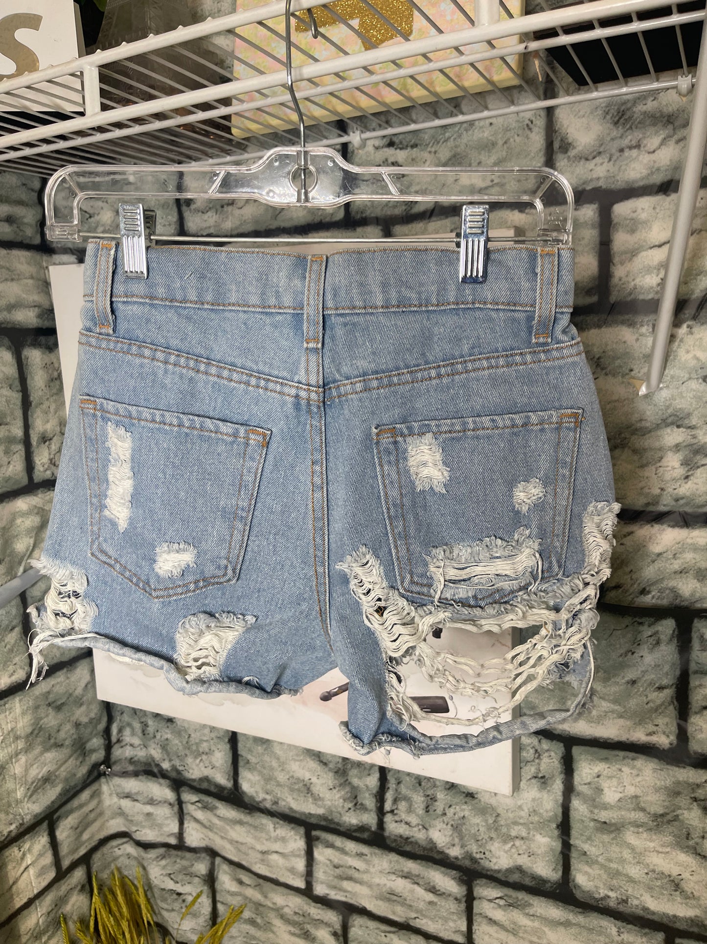 Fashion Nova Blue Denim Shorts Women sz XS