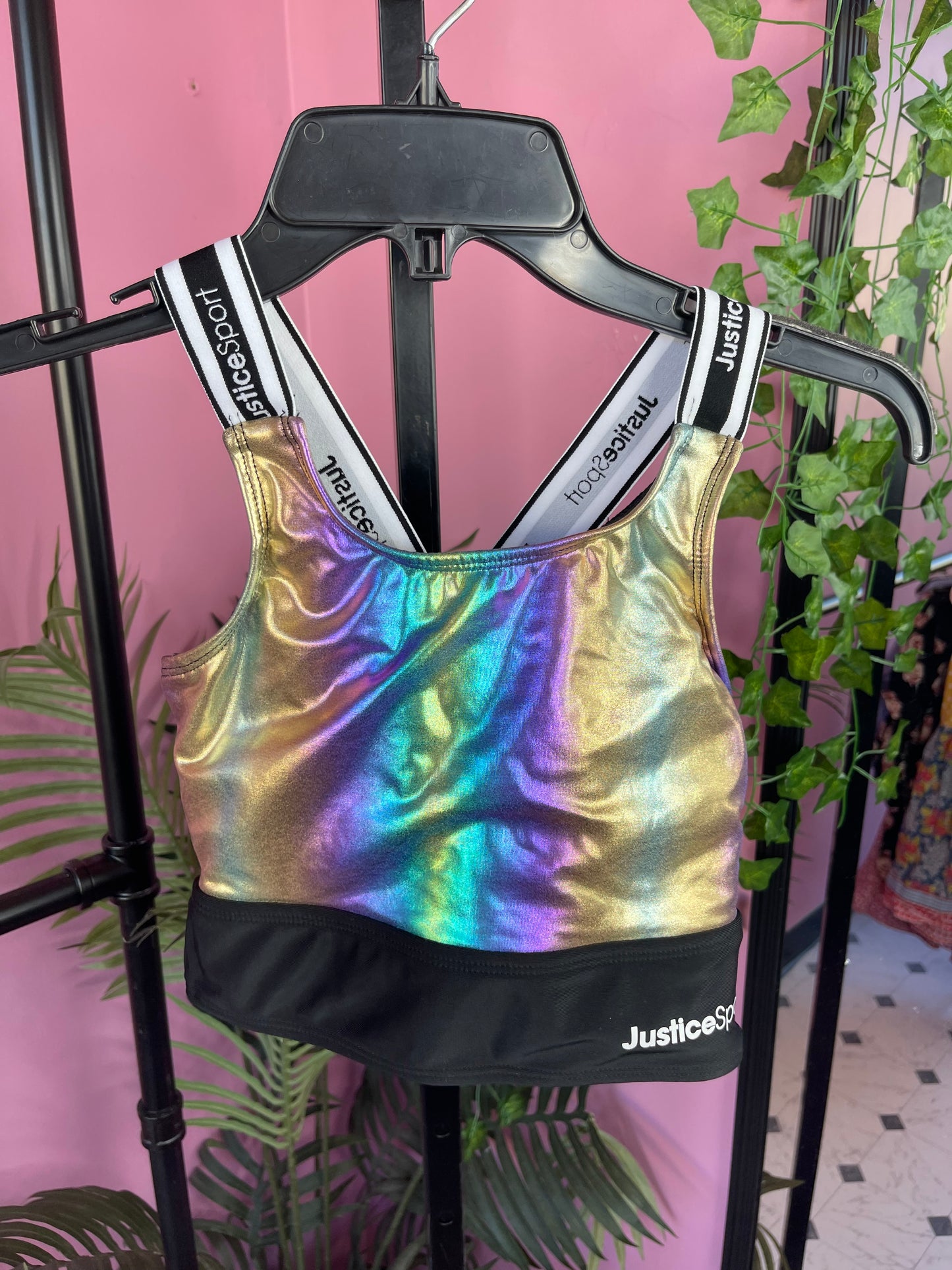 Justice Colorful Sports Bra Top Girls sz Large 12/14