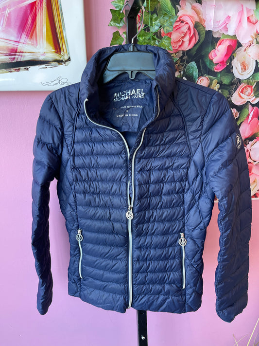 Michael Kors Light Puffy Jacket Blue Women sz Small