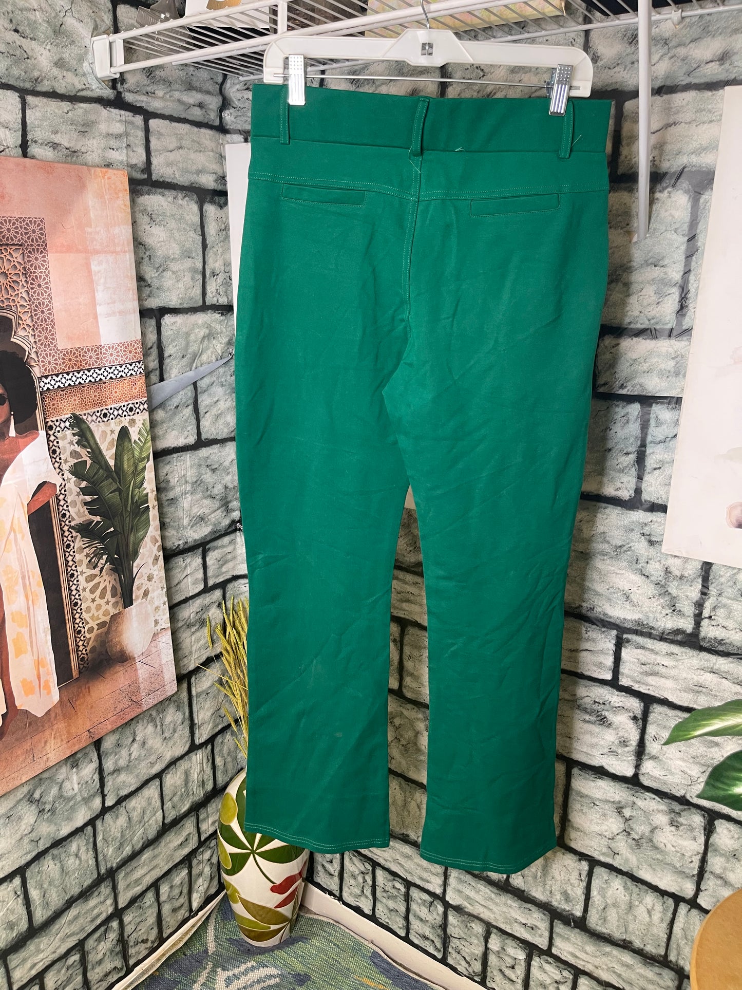 Maze Green Casual Stretch Pants Women sz Large