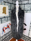RXB Black Gray Fur Sweater Vest Women sz Large