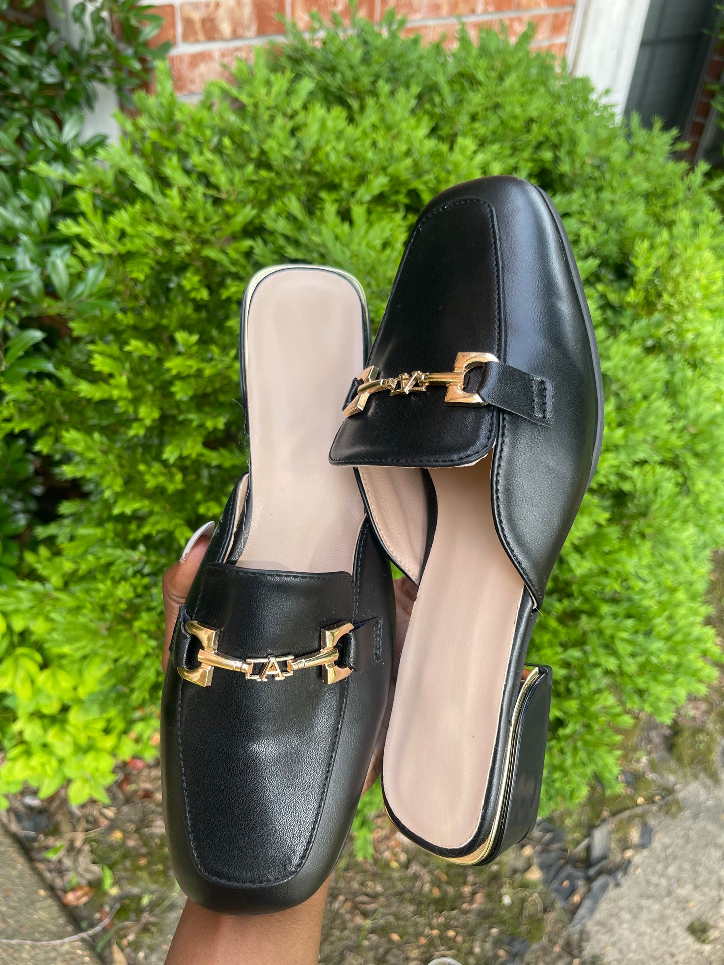 NEW Black Gold Slip On Flats Women sz 9