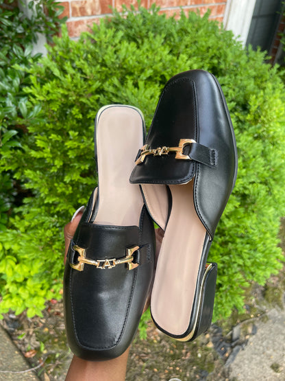 NEW Black Gold Slip On Flats Women sz 9
