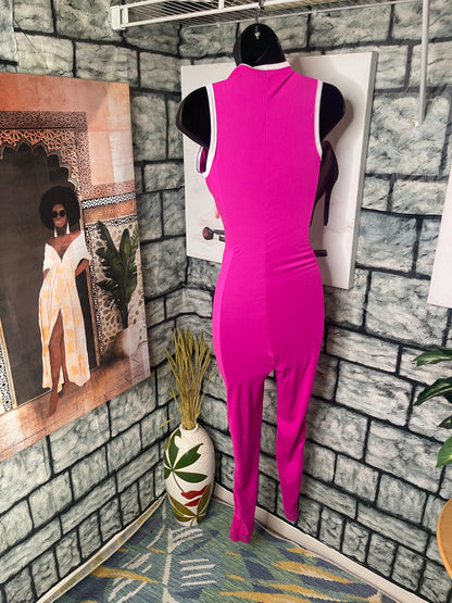 Monaco Pink Jumpsuit Women sz Small