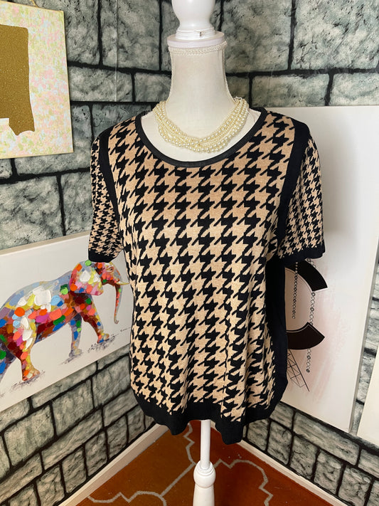 Worthington Tan Black Sweater Women sz XL