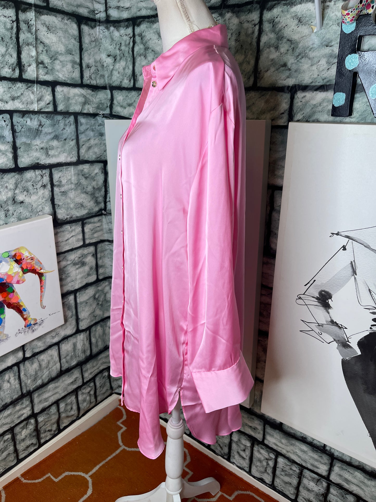 Cato Pink Blouse Women sz XL
