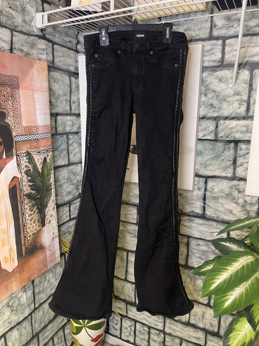 Hudson Black Bell Bottom Jeans Women sz 27