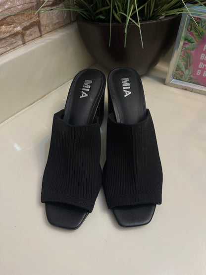 MIA Black Low Heels Women sz 7.5