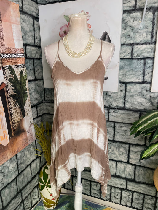 Molly Green Brown White Blouse Women sz Small