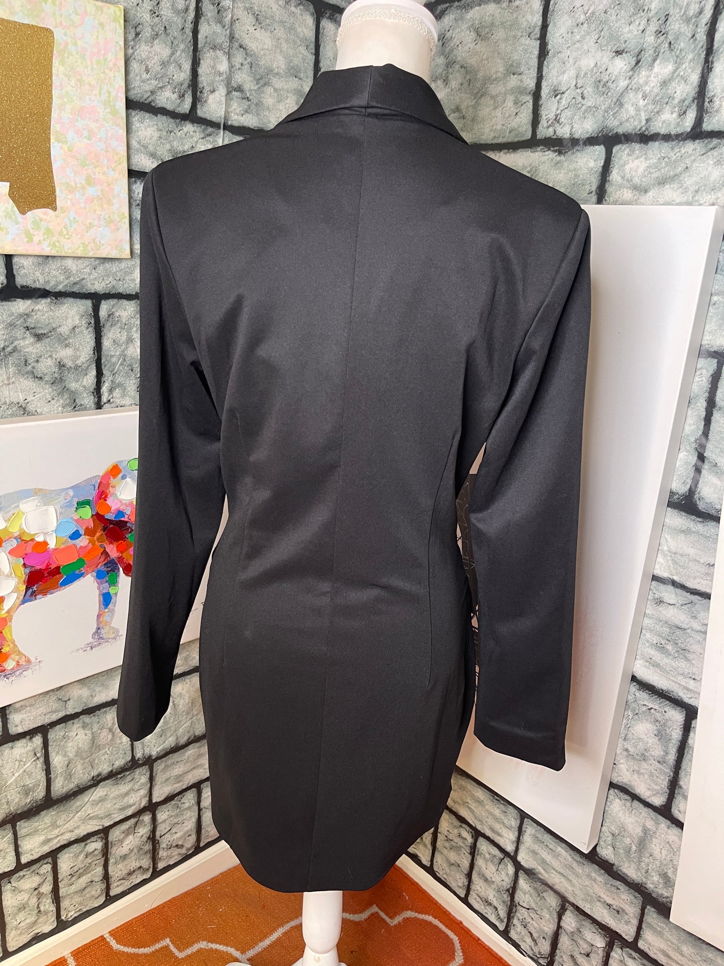 NEW Akarise Black Blazer Dress Women sz XL