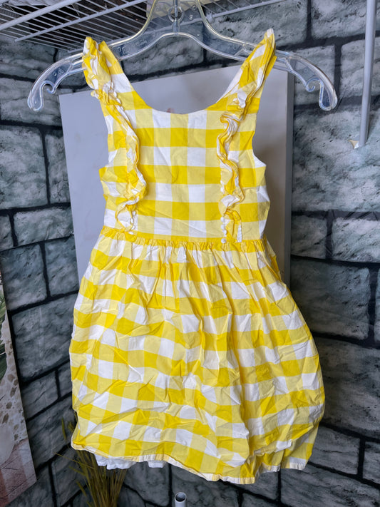 Max Studio Yellow White Dress Girls sz 6