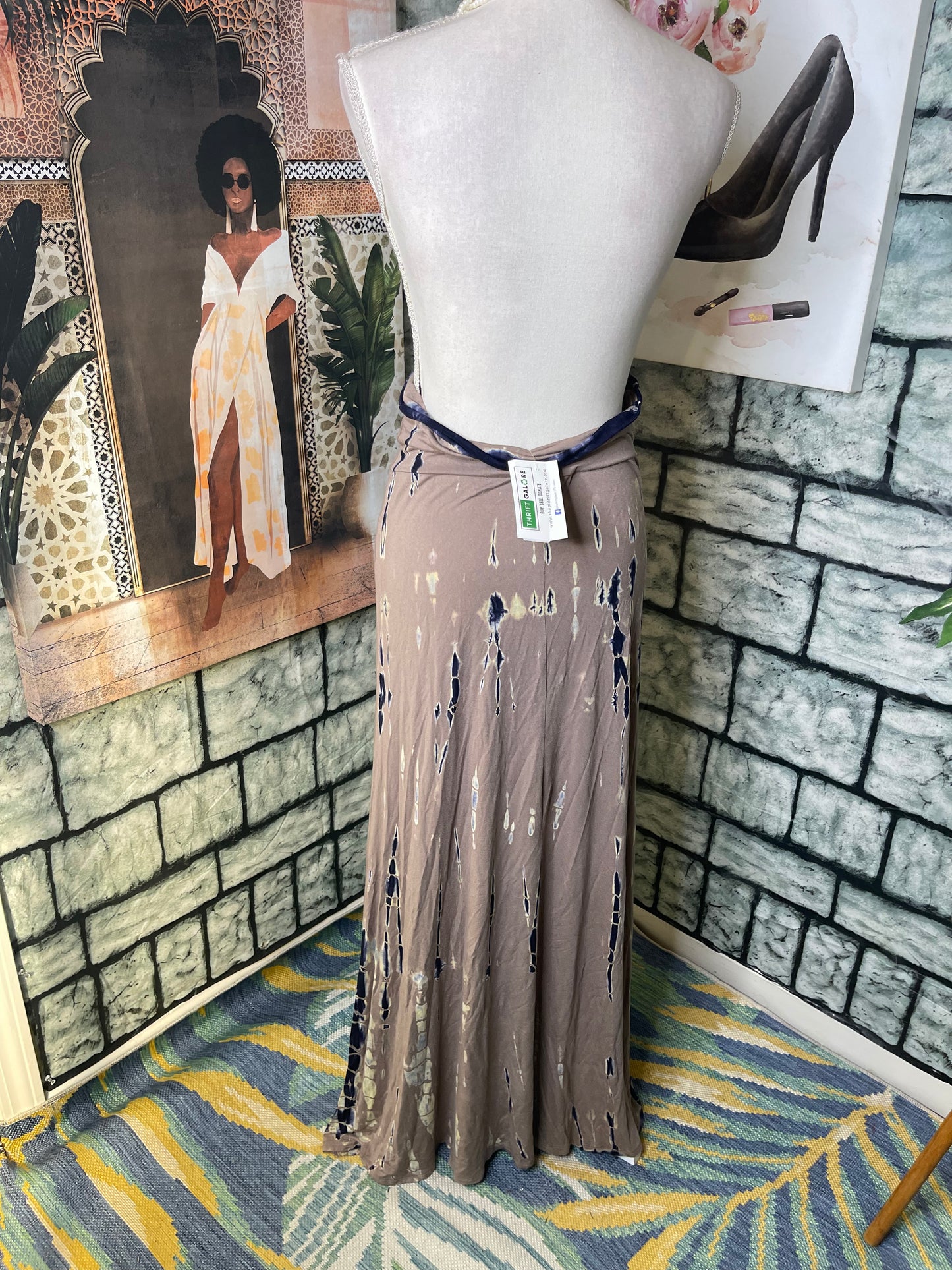 Michael Farrell Gray Blue Skirt Women sz Large