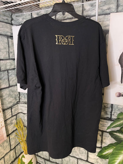 Rock Revival Black Gold Shirt Men sz XL