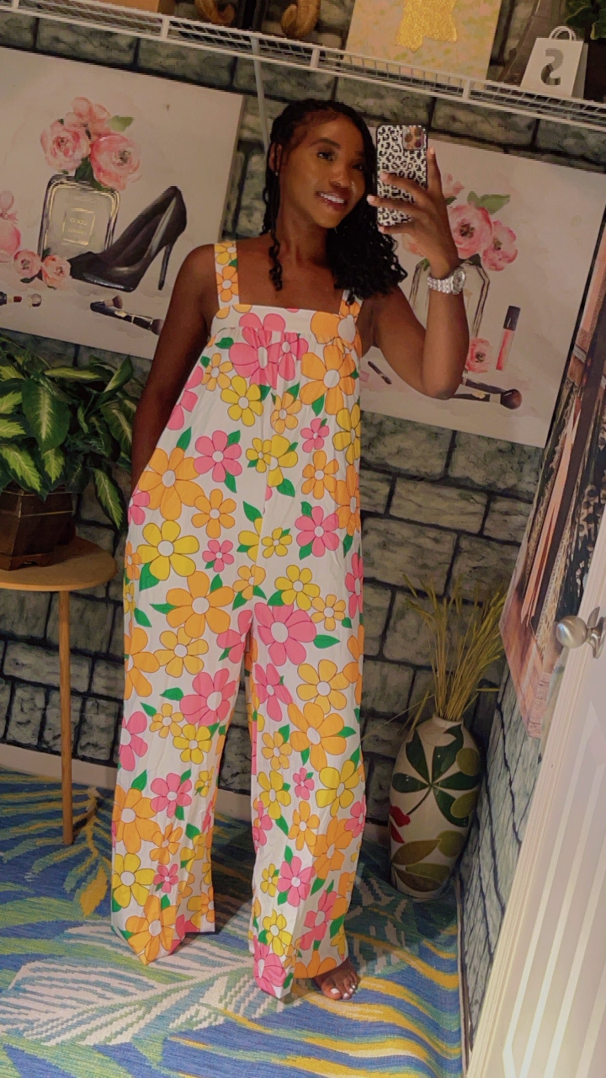 Floral Jumpsuit Women sz Small