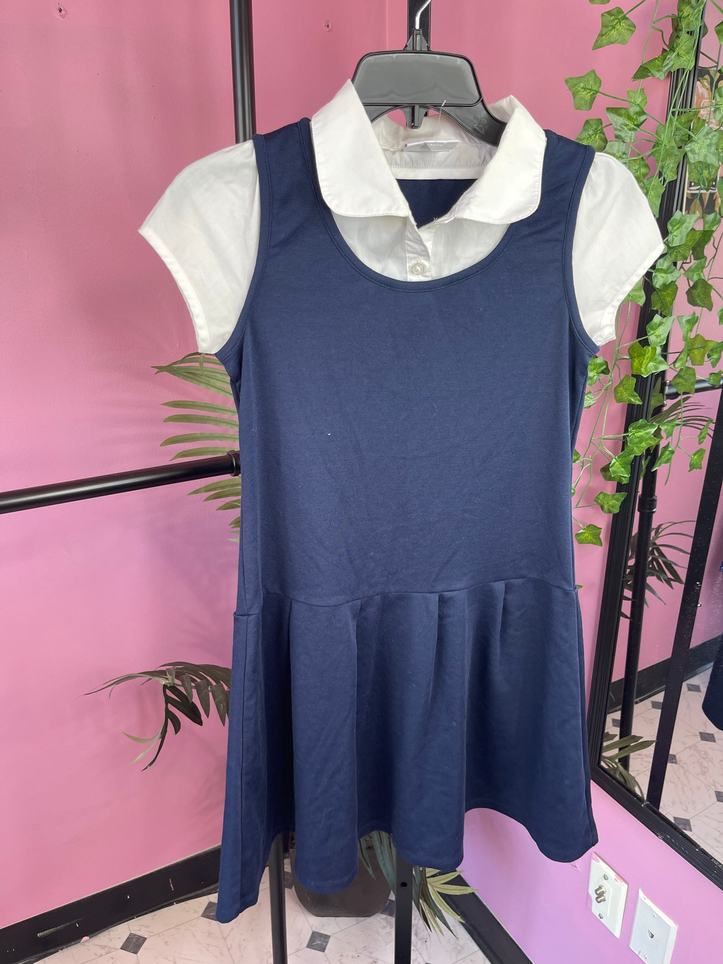 Children's Place Navy Blue Dress Girls sz XL 14