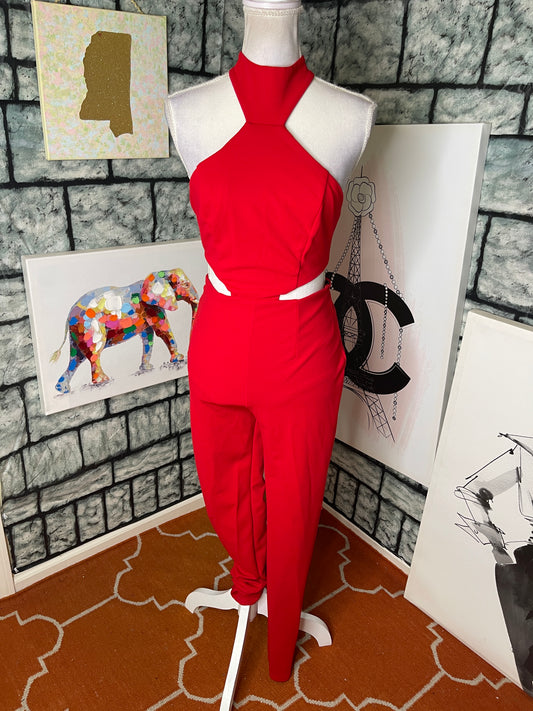 Blithe Red Jumpsuit Women sz Small