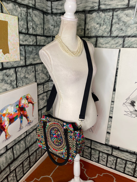 NEW Black Colorful Handbag / Crossbody