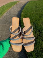 Madden girl tan rhinestone sandals women sz 11
