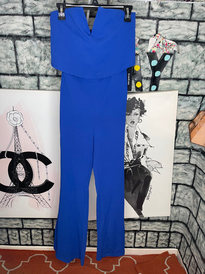 NEW Bebe blue jumpsuit women sz xs