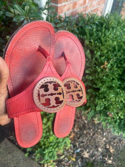 Tory Burch red brown women sz 7