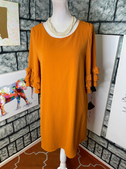 She Sky Orange Dress Women sz Small