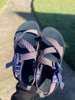 Chaco Purple Yellow Sandals Girls sz 3