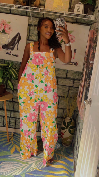 Floral Jumpsuit Women sz Small