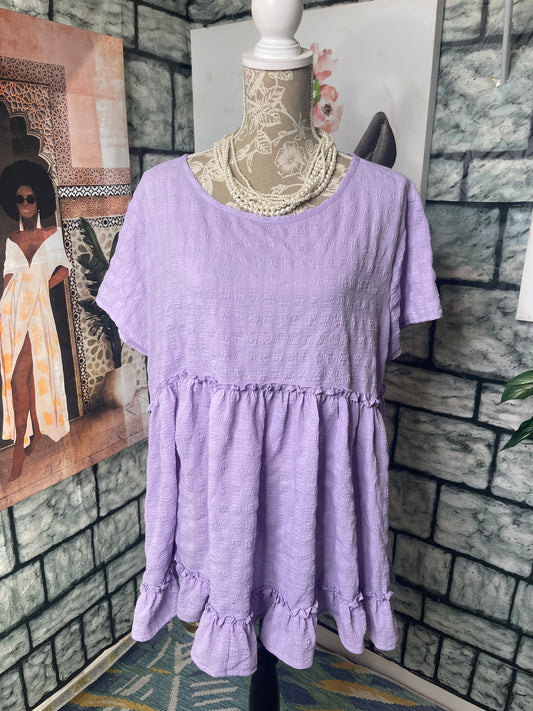 Entro Purple Blouse Women sz XL