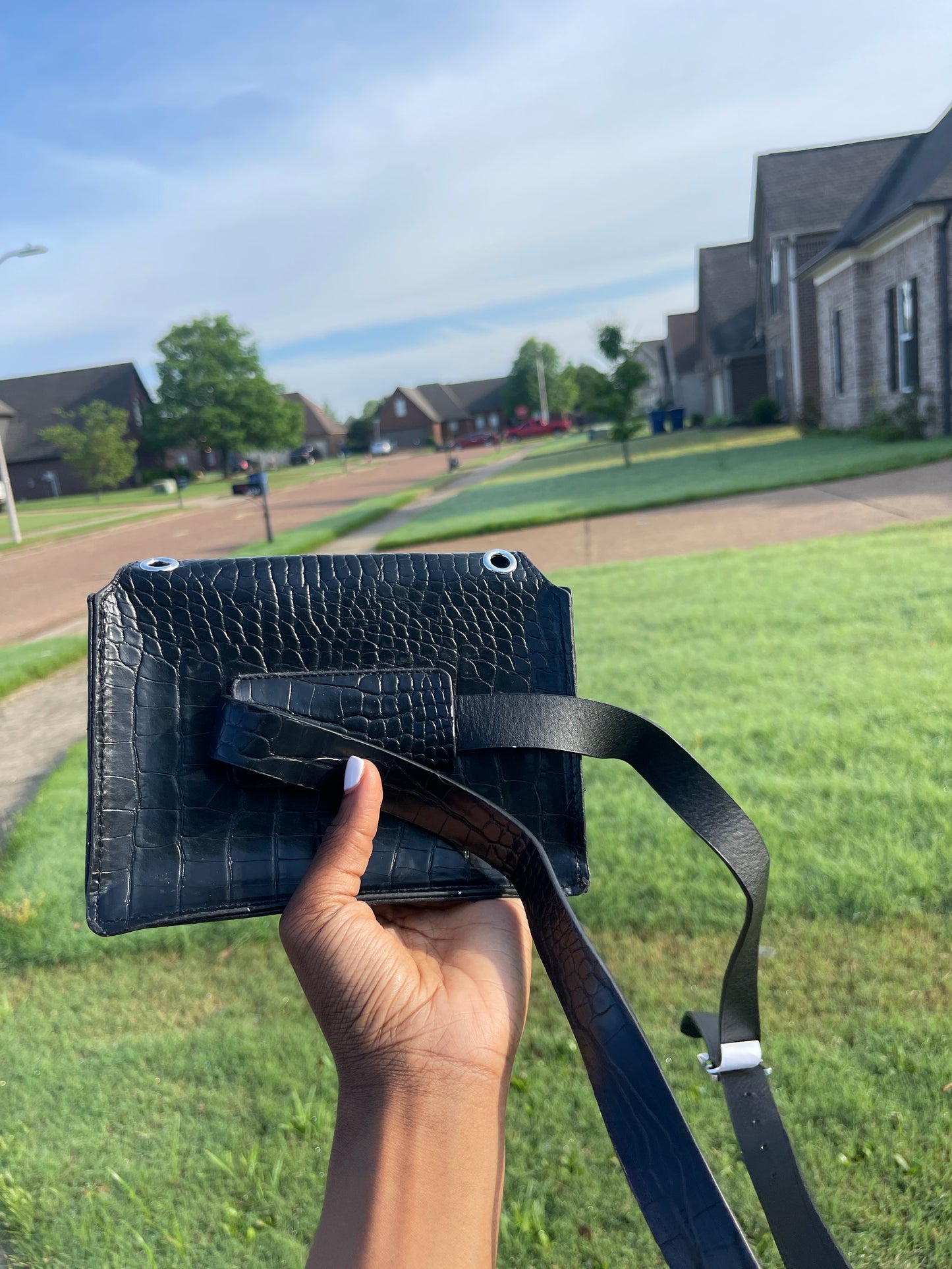 Fanny pack belt handbag black women sz Large / XL