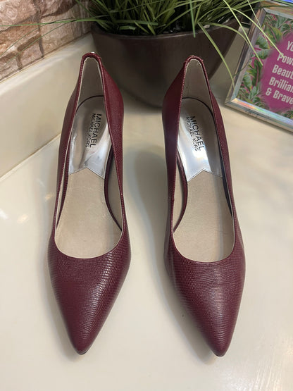 Michael Kors Burgundy Heels Low Women sz 9.5