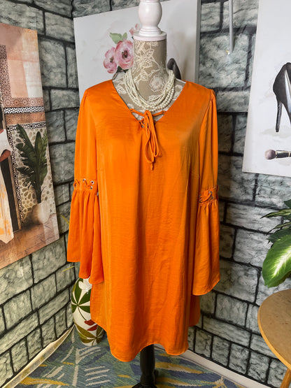 Venus Orange Dress Women sz Medium
