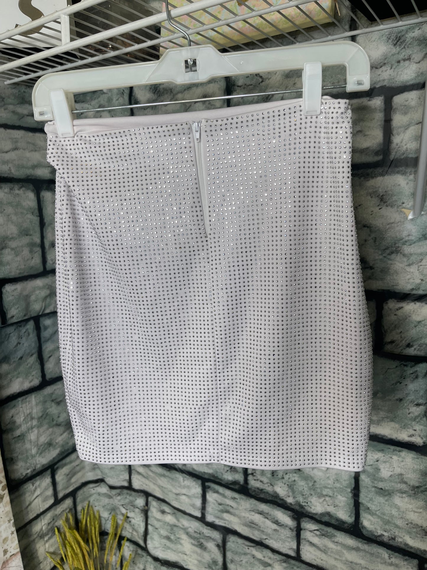 Windor White Rhinestone Women sz Small